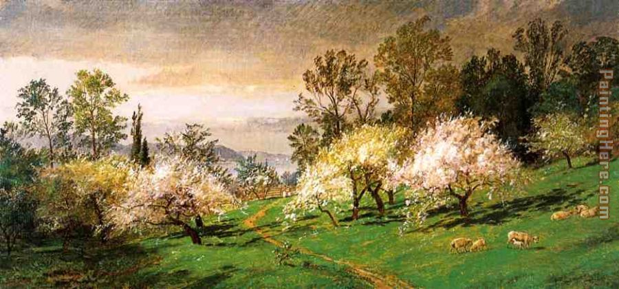 Flowering Trees painting - Jasper Francis Cropsey Flowering Trees art painting